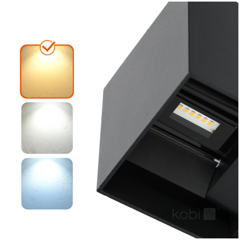 Kinkiet Ogrodowy Led Querk 2X3W 3000K Ip54 Czarny Led2B