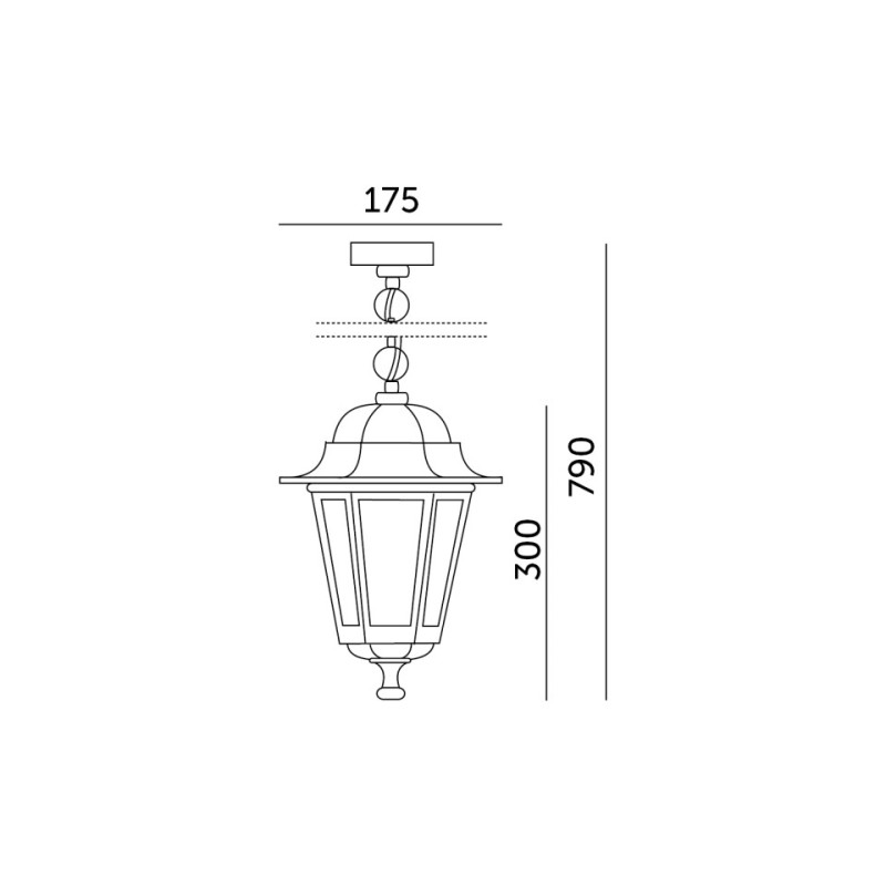Lampa Ogrodowa Lo4105 Czarna