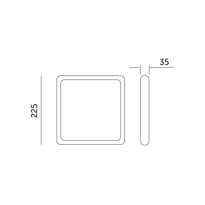 Oprawa Led Sigaro Square 18W Premium Barwa Neutralna