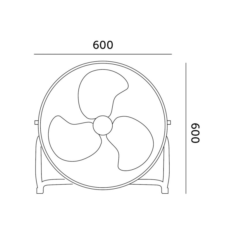 Wentylator Podłogowy Viento 100W Srebrny