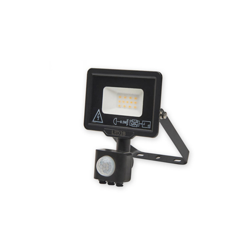 Oprawa Led Mhc Z Czujnikiem 10W Czarna Barwa Ciepłobiała Led2B