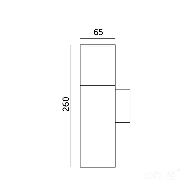 Lampa Ogrodowa Ścienna Querk 3 Czarna Led2B