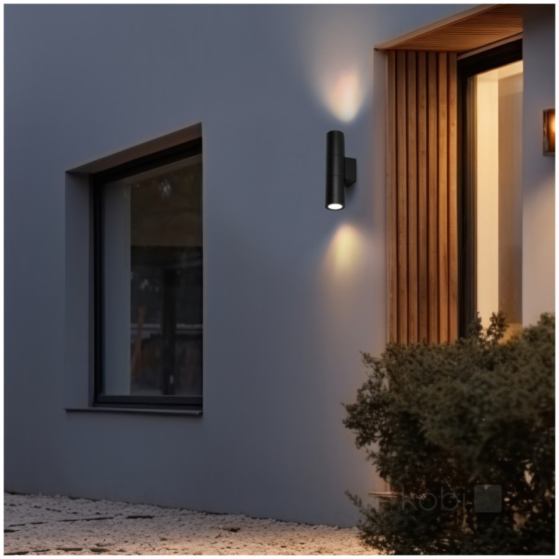Lampa Ogrodowa Ścienna Querk 3 Czarna Led2B