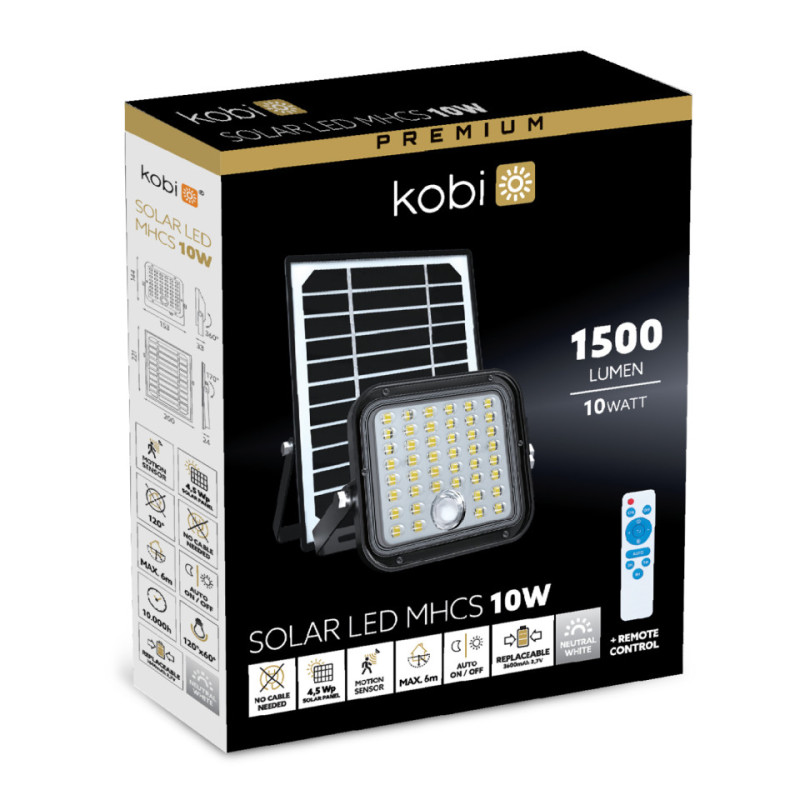 Naświetlacz Solar Led Mhcs 10W Premium Barwa Neutralna Biała