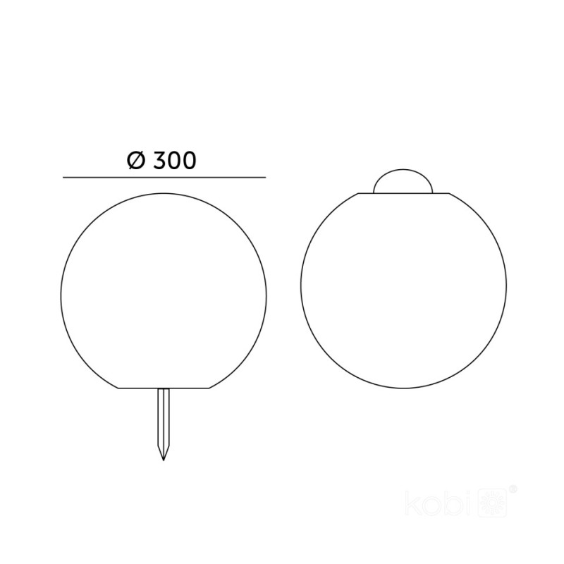 Lampa Ogrodowa Solar Led Garden Ball 30Cm 3000K+Rgb Kobi Design