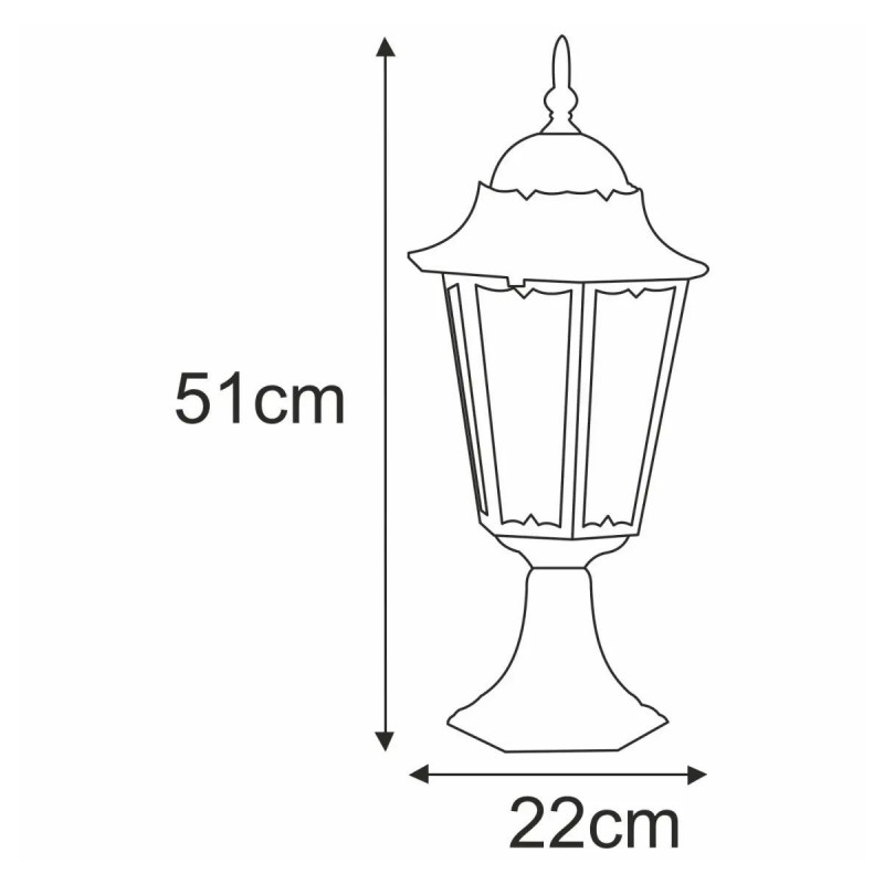 Niska zewnętrzna lampa stojąca K-5006S czarna/złota z serii LOZANA K-5006S CZARNY/ZŁOTY