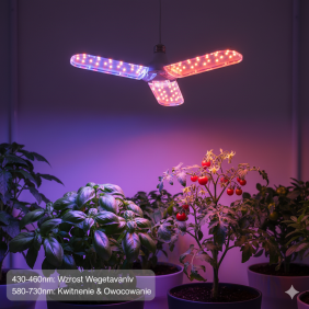 Żarówka Do Roślin Led Planty 24W E27 wzrost i Kwitnienie