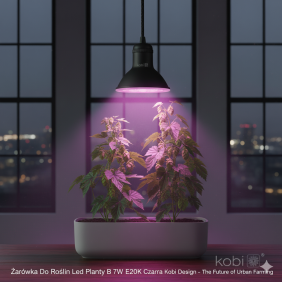 żarówka do wzrostu roślin Planty B 7W E27 1200K Czarna Kobi Design