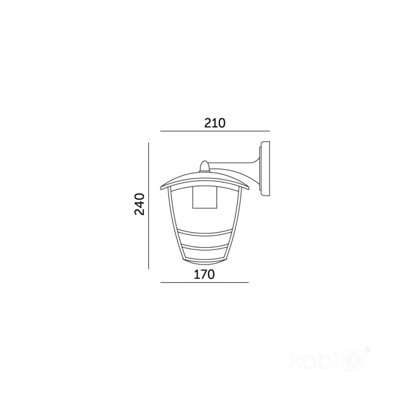 Kinkiet Ogrodowy Tevio Kd 1Xe27 Ip54 Czarny Led2B
