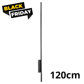 Kinkiet Ścienny rurka czarny Luna Ip54 18W 120 Cm
