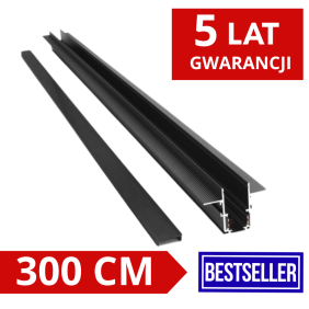 Szyna Magnetyczna Podtynkowa Czarna Ll-20D 200Cm