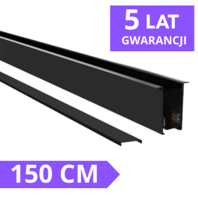 Szyna Magnetyczna Podtynkowa Ll-20F Czarna 150Cm