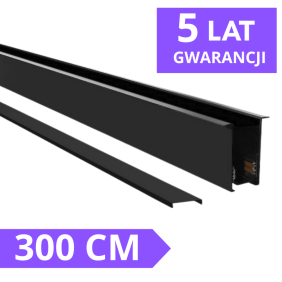 Szyna Magnetyczna Podtynkowa Ll-20F Czarna 300Cm