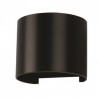 Oprawa Ścienna Kinkiet 6W V-TAC Góra/Dół Regulowany Czarny Okrągły IP65 VT-756 3000K Bridgelux 660lm