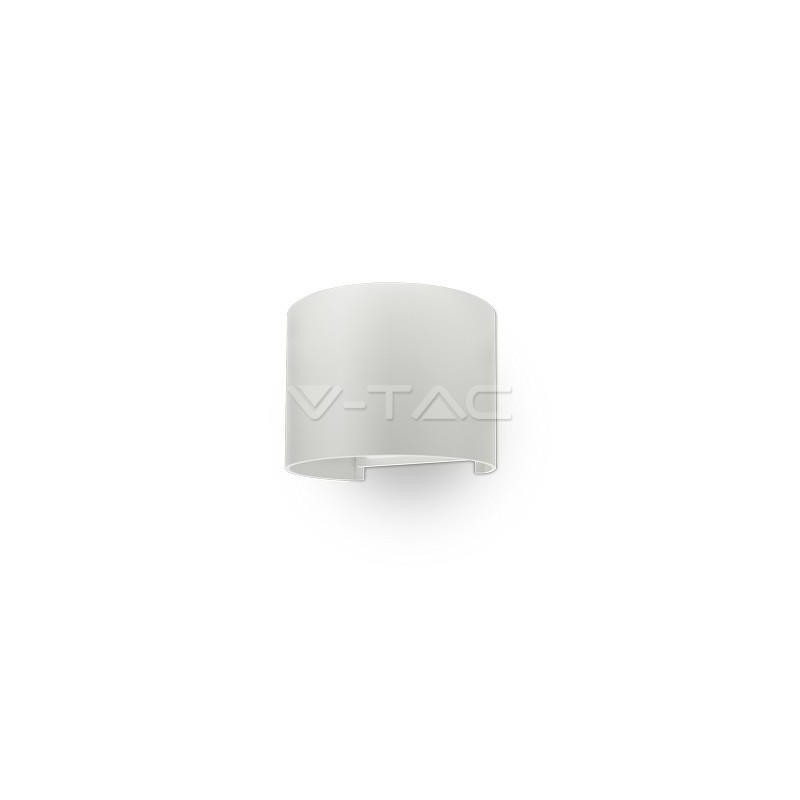 Oprawa Ścienna Kinkiet 6W V-TAC Góra/Dół Regulowany Biały Okrągły IP65 VT-756 3000K Bridgelux 660lm