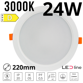 Plafon led sufitowy 24W 2350Lm 3000K Okrągły 200814