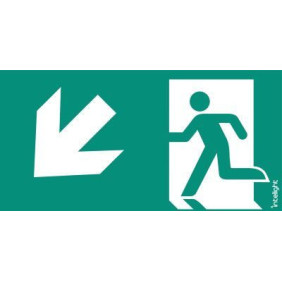 Piktogram Wyjście W Lewo W Dół - E4 (300X150Mm) / Logo / 85104