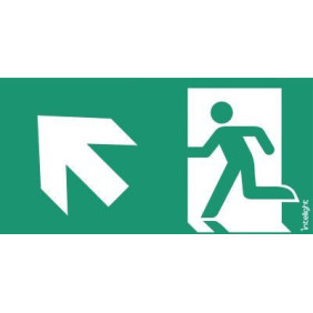 Piktogram Wyjście W Lewo W Górę - E5 (300X150Mm) / Logo / 85105