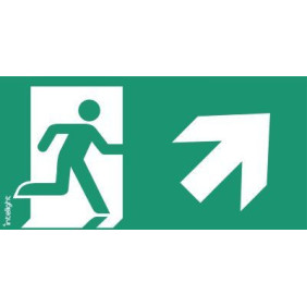 Piktogram Wyjście W Prawo W Górę - E6 (300X150Mm) / Logo / 85106