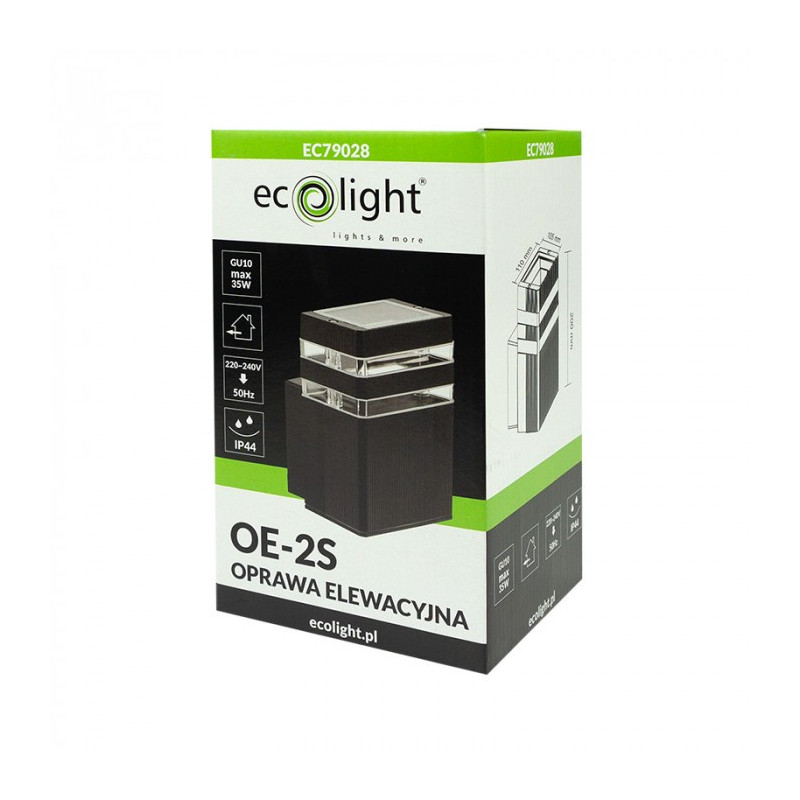 Oprawa Elewacyjna Oe-2S 1Xgu10 Ip54 Antracyt