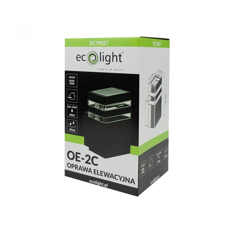 Oprawa Elewacyjna Oe-2C 1Xgu10 Ip54 Czarna