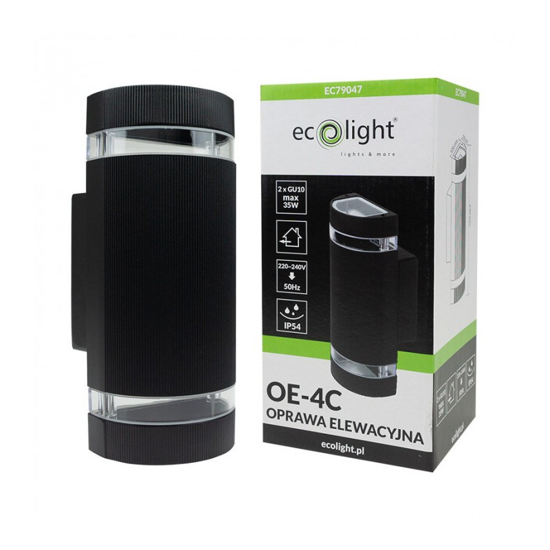Oprawa Elewacyjna Oe-4C 2Xgu10 Ip54 Czarna