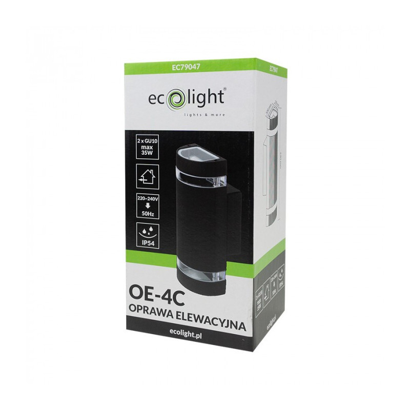 Oprawa Elewacyjna Oe-4C 2Xgu10 Ip54 Czarna