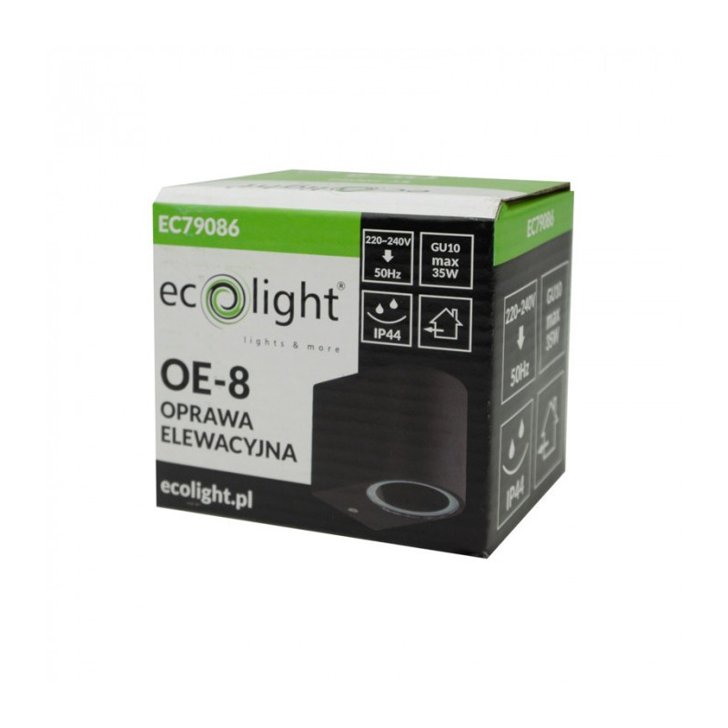Oprawa Elewacyjna Oe-8 1Xgu10 Ip44 Czarna