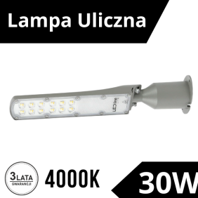 Lampa uliczna ledowa Flamingo 30W 4000K 3000Lm Szara 203785