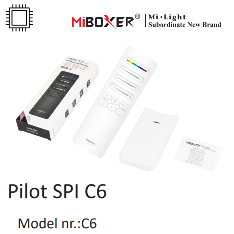 Pilot C6 Do Taśm Led Cyfrowych Z Uchwytem Magnetycznym Biały C6-W Miboxer