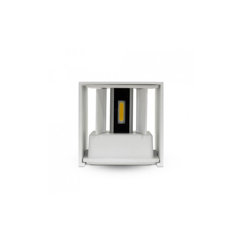 Oprawa Ścienna V-TAC 6W Kinkiet Góra/Dół Regulowany Biały Kwadrat IP65 VT-759 4000K Bridgelux 660lm