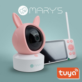 Mary's Nania Kamera Elektroniczna 2W1 Królik Różowy Wifi Tuya