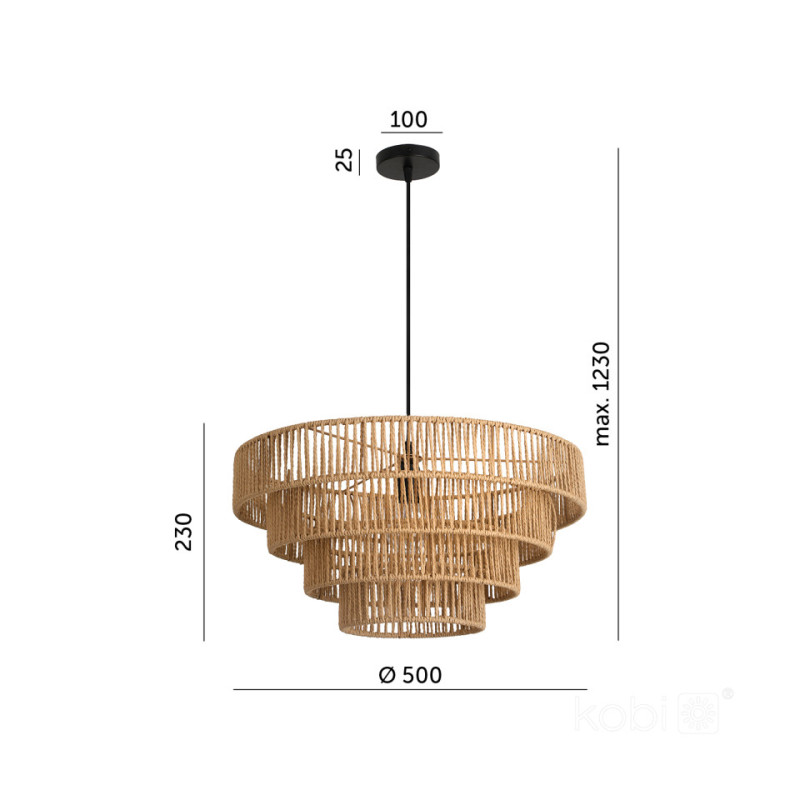 Lampa Sufitowa Boho Sonti 1Xe27 Kobi Design