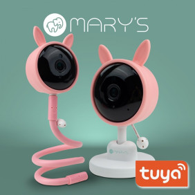 Mary's Niania Kamera Elektroniczna Królik Różowy Wifi Tuya