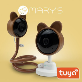 Mary's Niania Kamera Elektroniczna Miś Brązowy Wifi Tuya