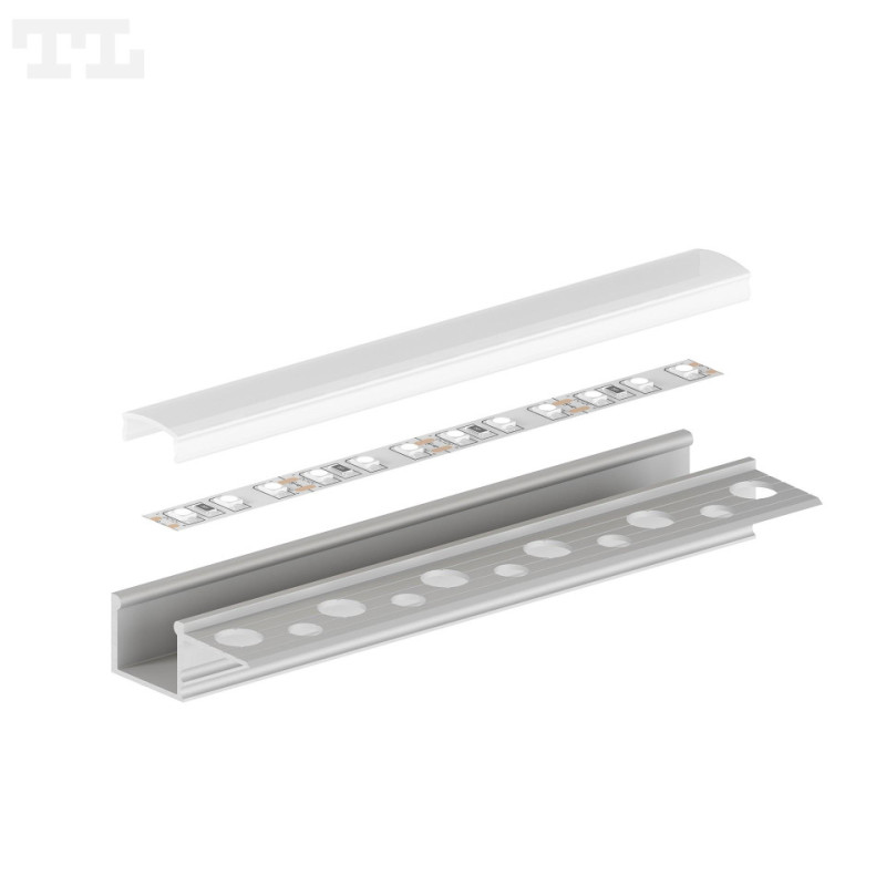 Profil Led Gk Z Jednym Uchem Gk18-3 1/2 Czarny Ral9005 3 M
