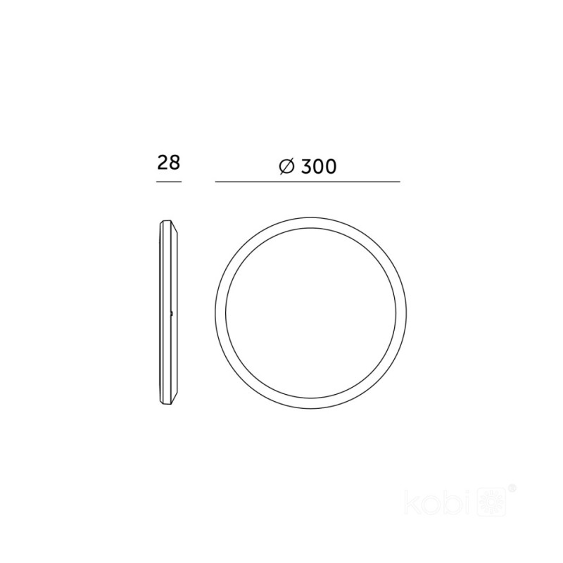 Plafon Led Nivera Circle 24W 3Cct Ip54 Czarny Kobi Premium