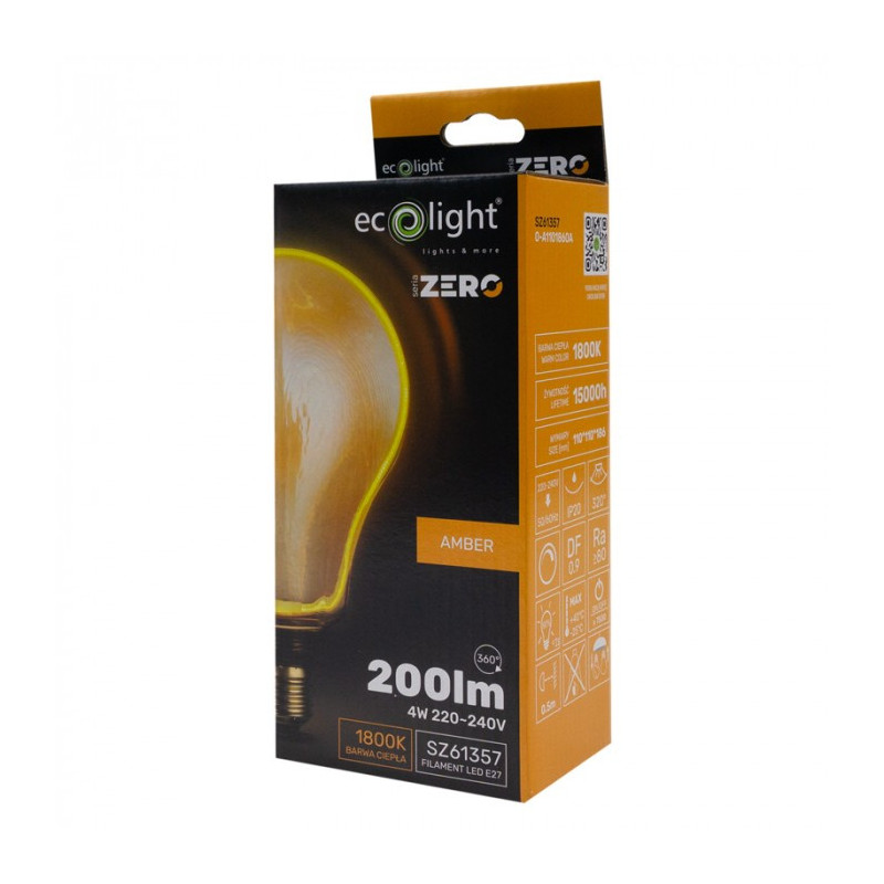Seria Zero 4W 200Lm E27 A110 Amber