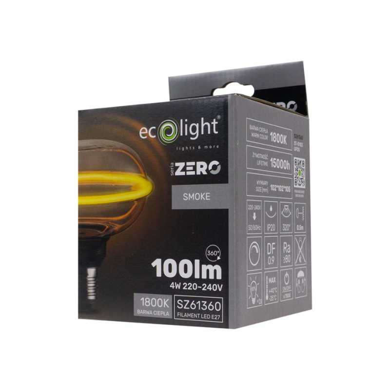 Seria Zero 4W 100Lm E27 G103 Smoke