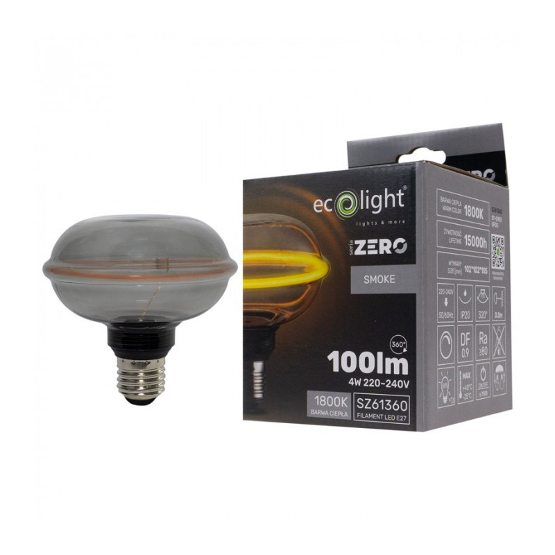Seria Zero 4W 100Lm E27 G103 Smoke