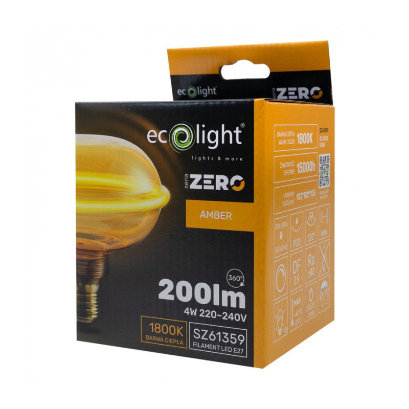 Seria Zero 4W 200Lm E27 G103 Amber
