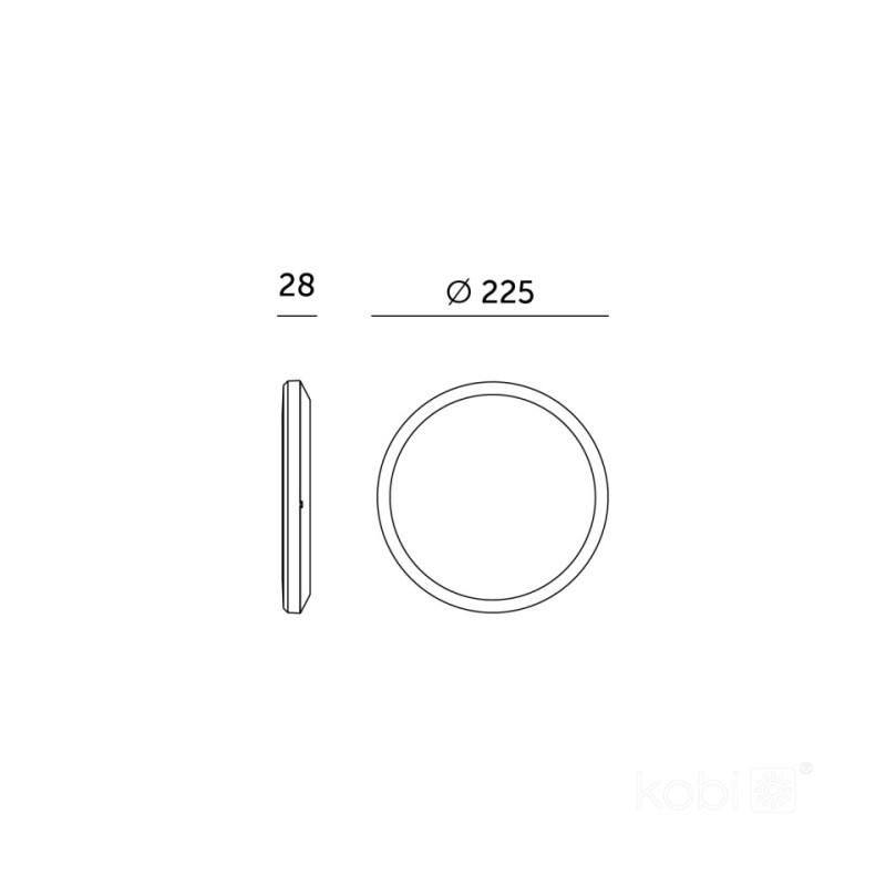 Plafon Led Nivera Circle 12W 3Cct Ip54 Czarny Kobi Premium