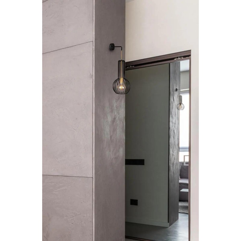 Kinkiet czarny druciany K-4523 z serii ARVI E27