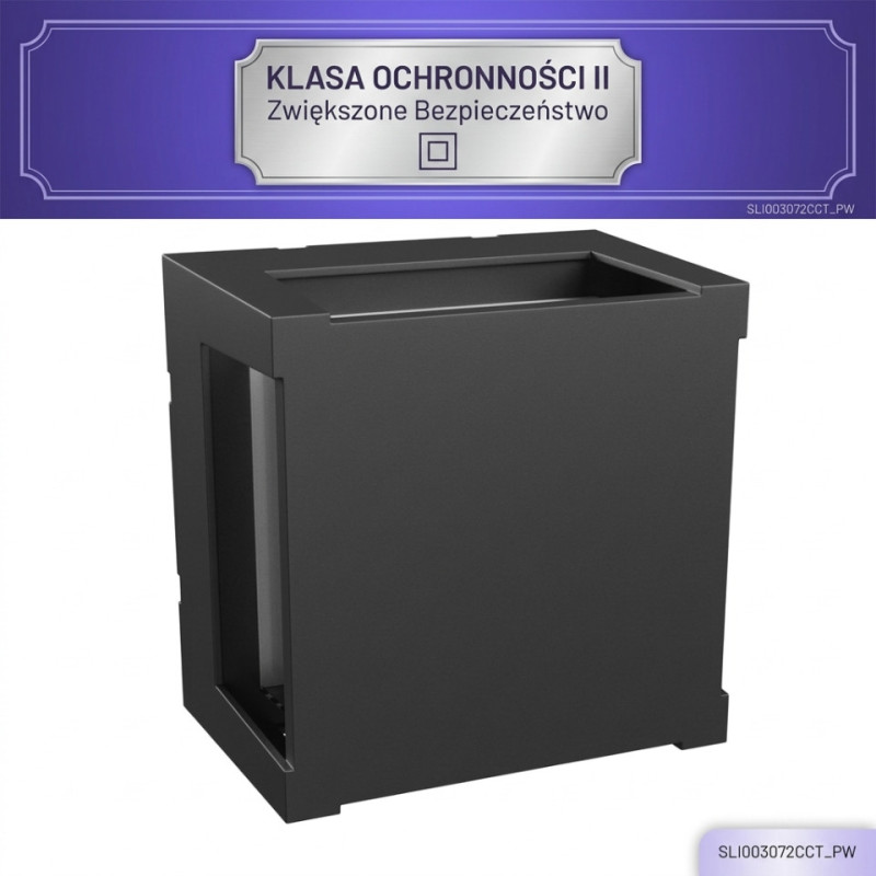 Verto Square Cup 10W Cct 230V Ip65 160X160X110Mm Czarny
