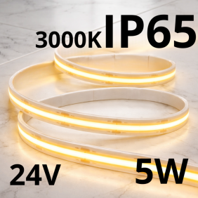 Taśma Led Wodoodporna 24V 5W Ip65 3000K Ciepła - 5 Metrów
