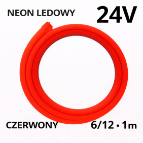 Neon Ledowy 6/12 24V Czerwony 1M N24011