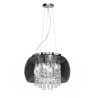 Lampa Szklana Przydymione Lustro Drobne Korale 40Cm
