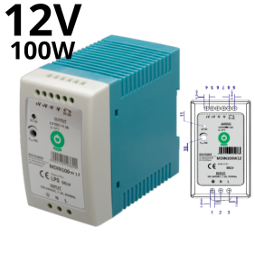 Zasilacz Na Szynę Din Mdin100W12 100W 12V