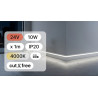 Taśma Led 24V 10W Cob Dob 240 Led 4000K 8Mm Ip20 1Metr Cięcie Taśmy Każdym Miejscu