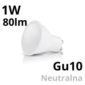 Żarówka Led Gu10 1W 80Lm - Biała Neutralna